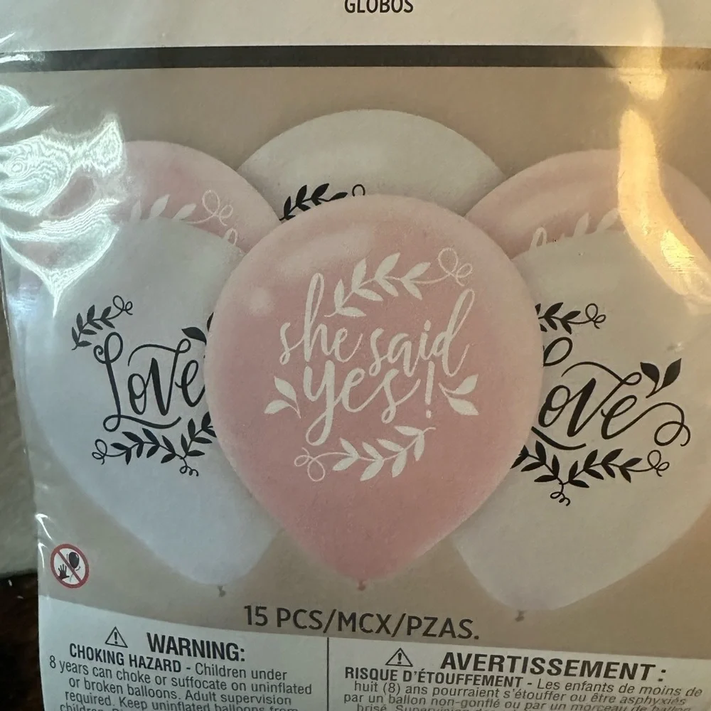 Bridal Shower Engagement Balloons Party Decoration Latex 2 Packs 30 Total